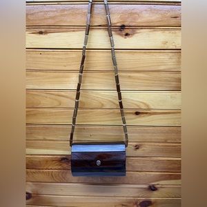 Vintage 1960s Adorable Wooden Barrel Shoulder‎ Bag